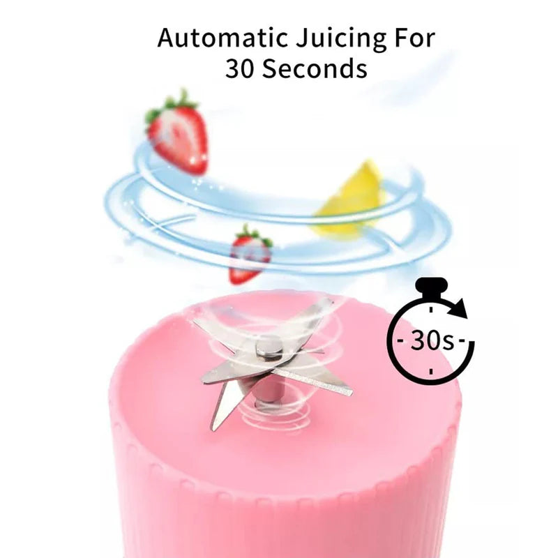 Portable Mini Juice Blender – USB Rechargeable Smoothie Maker