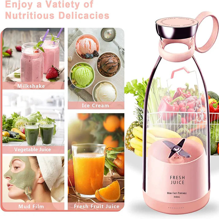 Portable Mini Juice Blender – USB Rechargeable Smoothie Maker