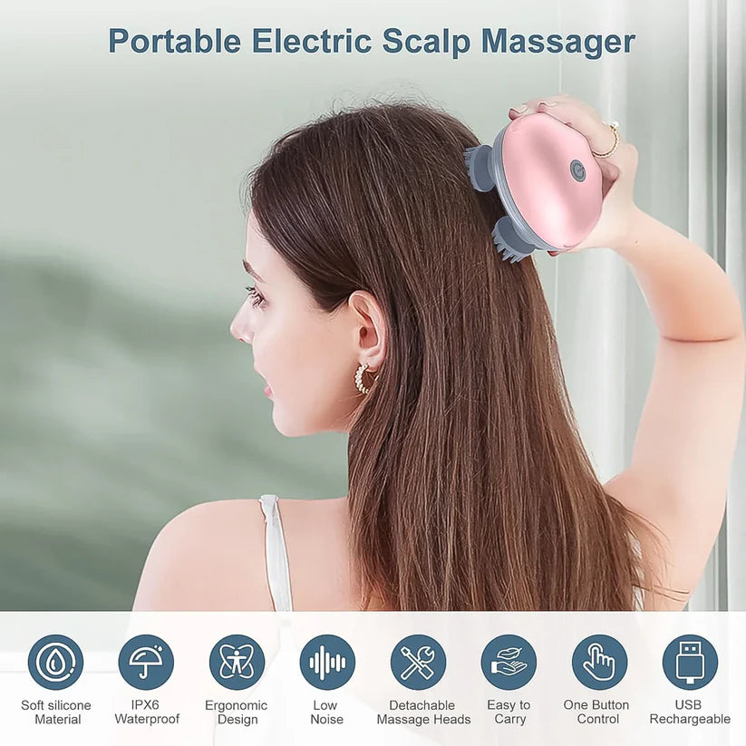 Rechargeable Waterproof Scalp Massager – Relax, Refresh